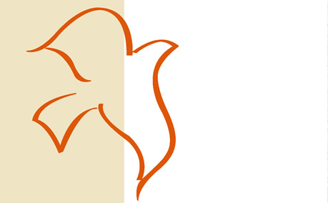 Holy Spirit Dove in orange